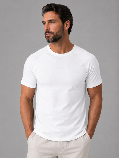 Slim Fit Raglan Cotton Tee